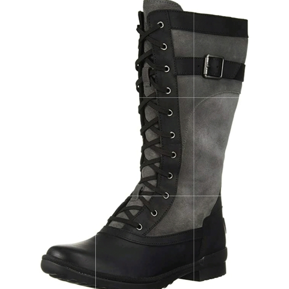 UGG Shoes - Womens Uggs Brystyl Tall Black/Gray Boot Sz 5